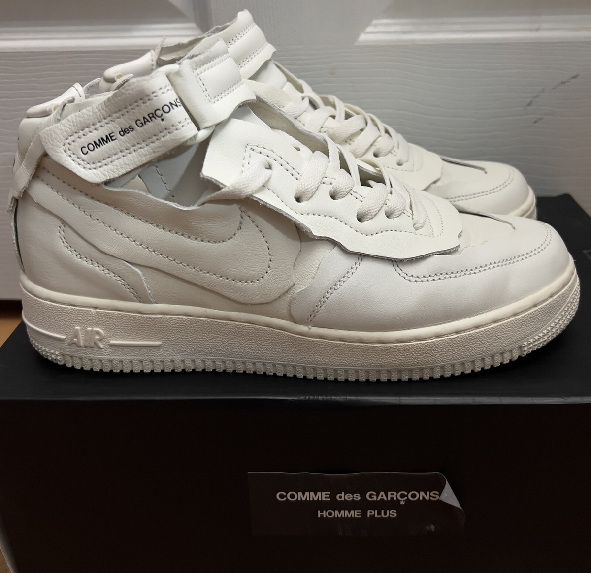 Nike Comme des Garons x Air Force 1 Mid 'Triple White' DC3601-100