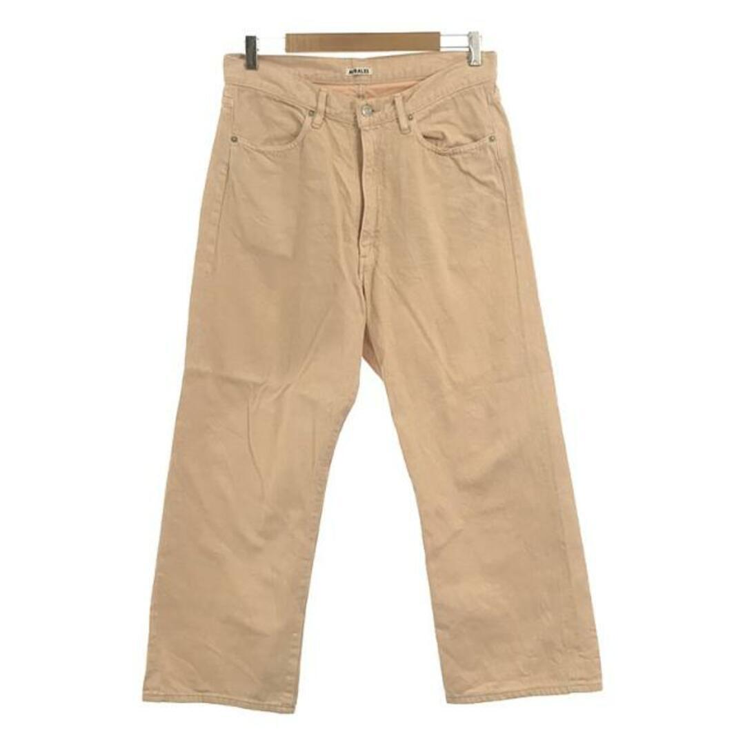 AURALEE BOTANICAL DYED SELVEDGE DENIM PANTS DYE SAVAGE 4 PINK MENS  