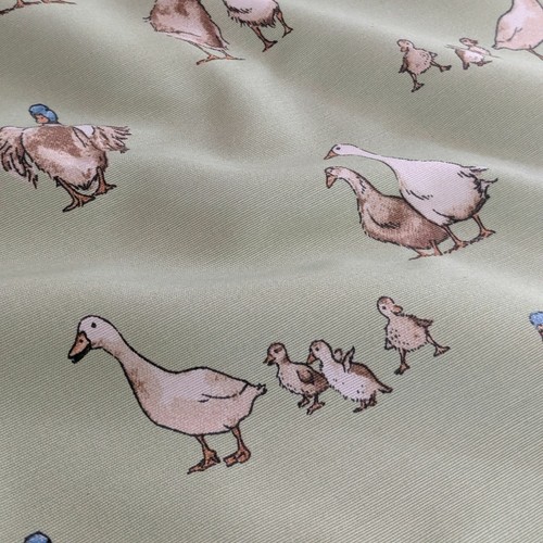 Shabby Ducks Design Cotton Rich Linen Fabric Curtaining & Upholstery 54" Wide - Picture 8 of 18