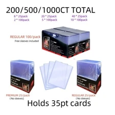 200/500/1000ct Ultra Pro 3x4 Top Loader For Standard 35pt Trading Cards Holder
