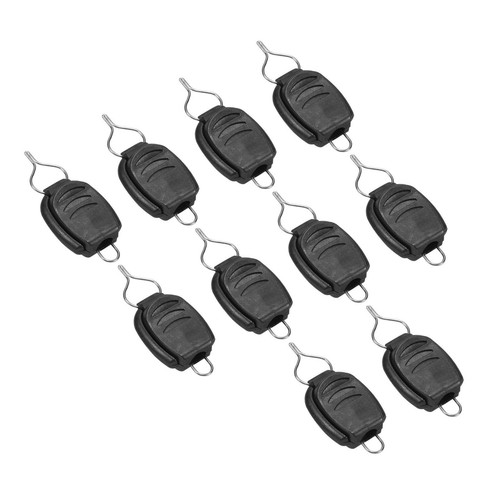 Lot De 10 Supports Canne à Pêche - Accessoires De Pêche Noirs - Fixation Robuste