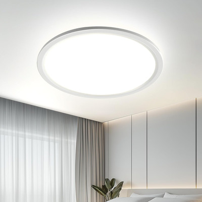 EASY EAGLE Deckenlampe LED Deckenleuchte Flach 40CM, 4000K Rund Badezimmer Lampe