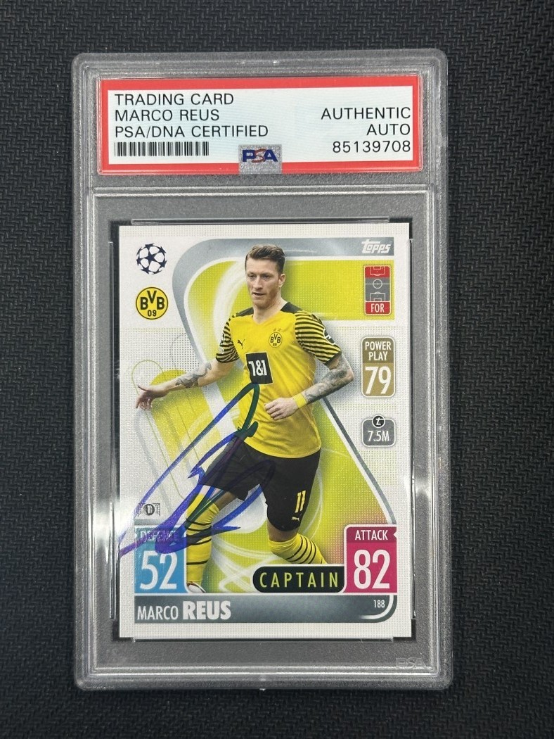 オンカードオート！Topps MARCO REUS ロイス 直筆サイン 20シリ Marco Reus 2021 Topps Match Attax Hand Signed PSA Auto