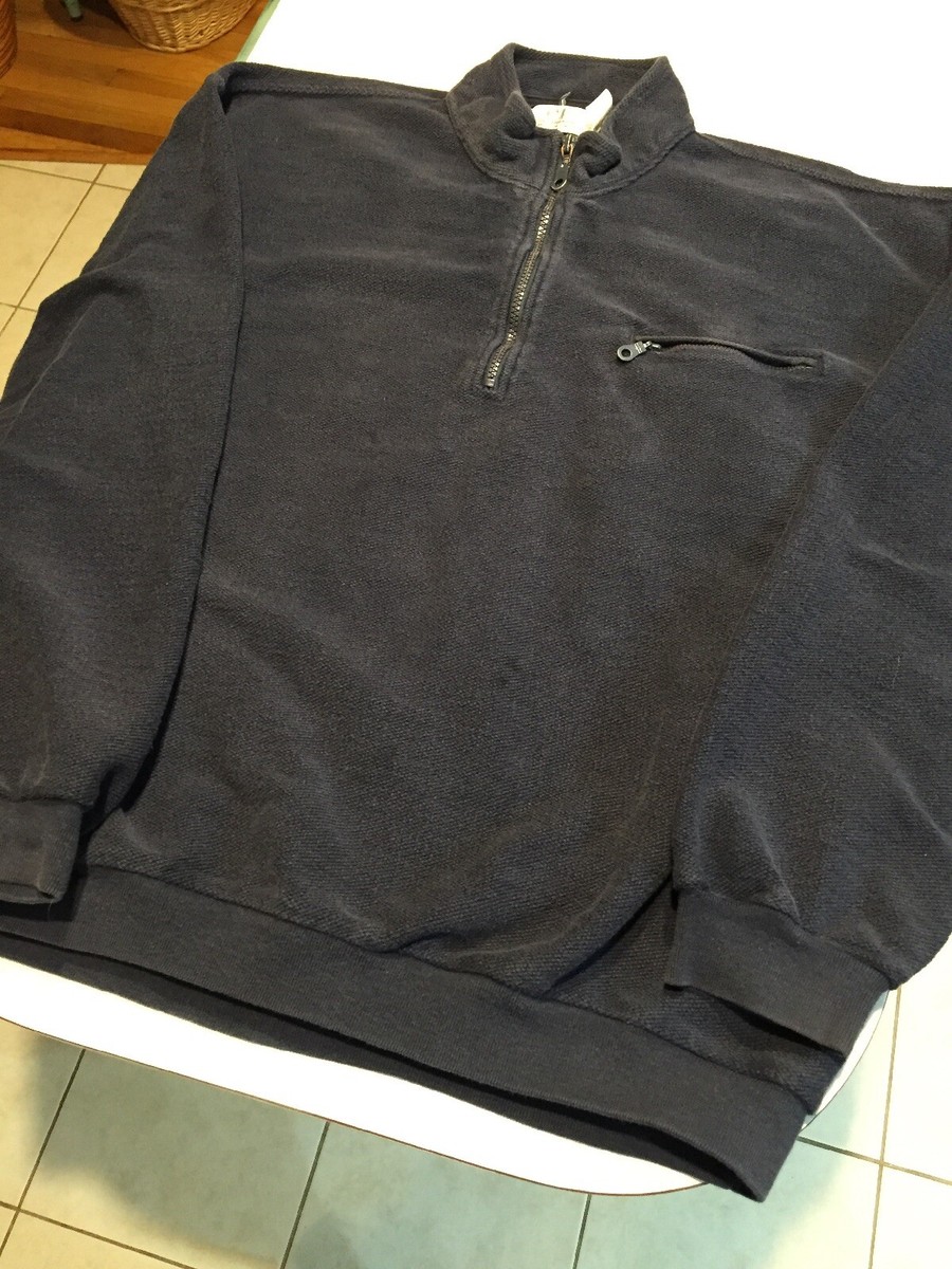 VTG 90s Columbiaknit Sweatshirt XL Blue Quarter Zip USA made