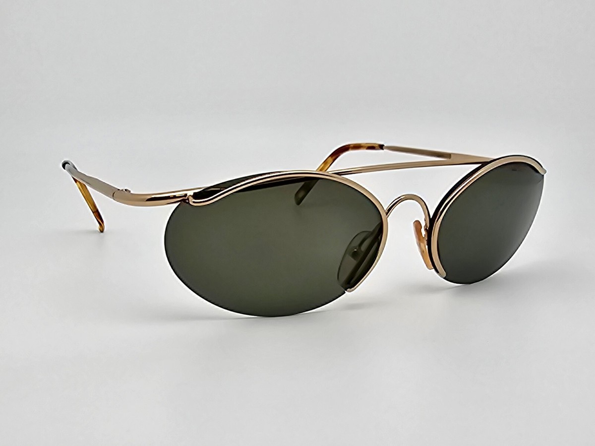 Porsche Design P0130 18K Gold Frame G15 Green Lens Aviator