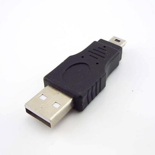 1X USB 2.0 A Male Jack to Mini USB B 5 Pin Male Plug OTG Adapter F/M Connector - Picture 4 of 6