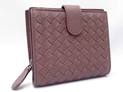 タケ ○Bottega Veneta Intrecciato Bifold Wallet 121059 Dark Brown