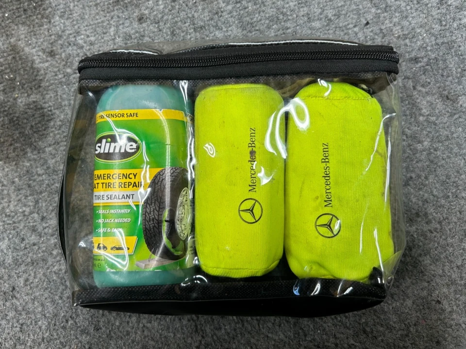 MERCEDES E300 W213 17-19 OEM ADVERTENCIA DE EMERGENCIA CHALECO AMARILLO CHAQUETA BOLSA CONJUNTO 93K Foto 2 de 3