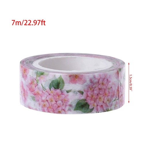 Plants Flowers Adhesive Washi Tape DIY Decorative Masking Tape Scrapbooking - Picture 4 of 8