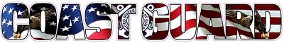 Coast Guard American Flag Eagle Lettering Version 2 Decal