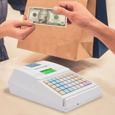Electronic Cash Register, 40 Keys Raised Keyboard, ECRs Complete POS Cash System