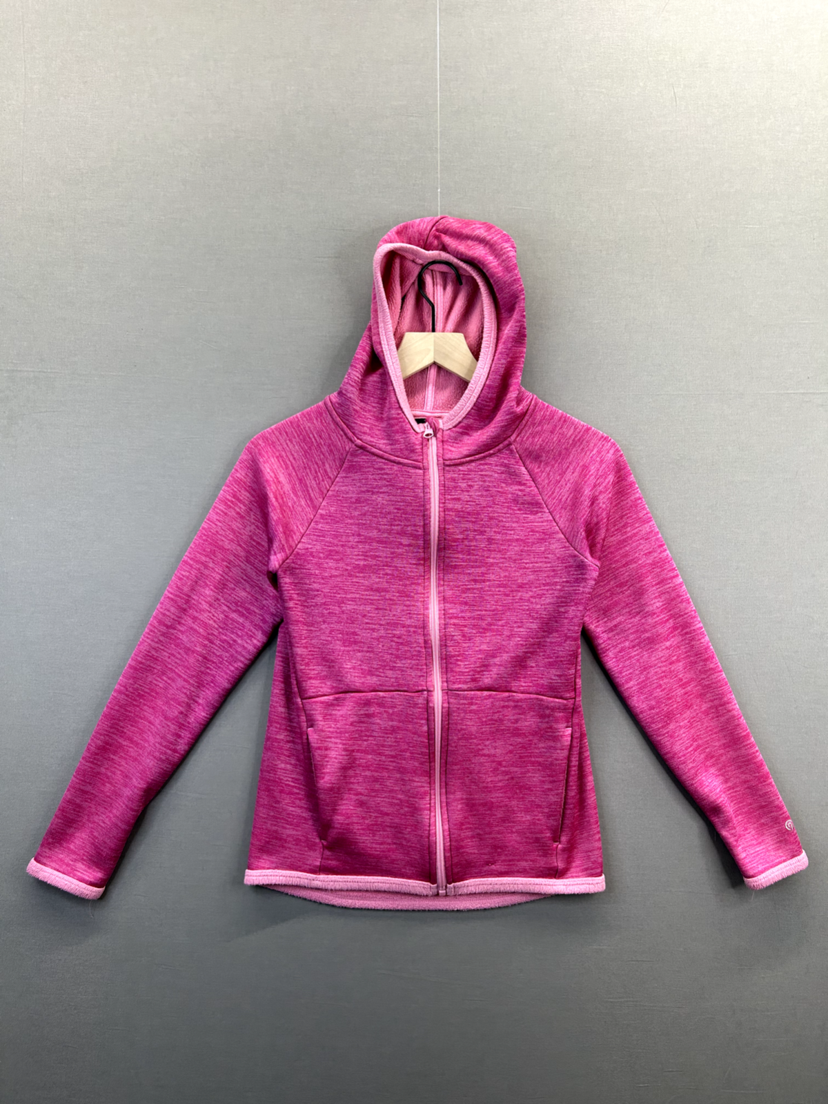 Champion Kids Pink Hooded Zip-Up Jacket Long Sleeve Size L  
