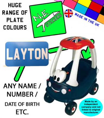 little tikes car number plates