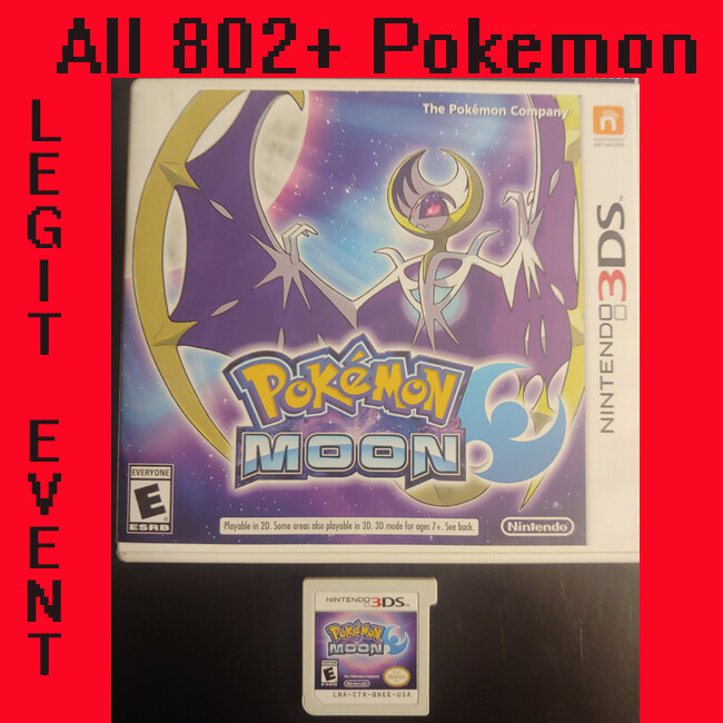 Pokemon Moon Loaded With All 802 + 100+ Legit Events Pokemon Unlocked -Authentic