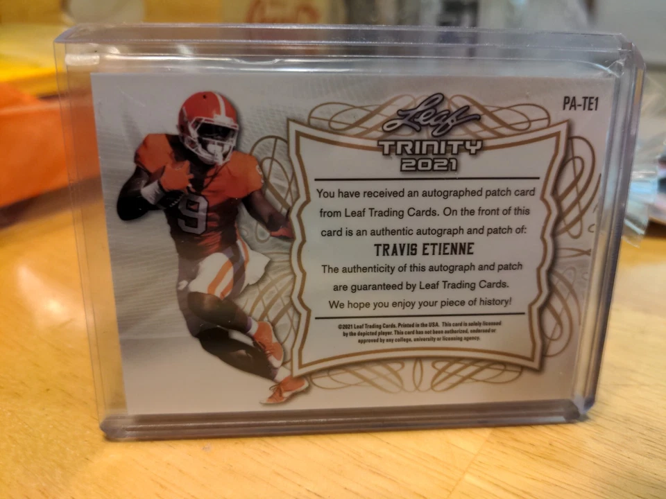 Travis Etienne leaf trinity 2021 patch auto Clemson/Jacksonville jaguars rc 👀 - Image 2 of 2