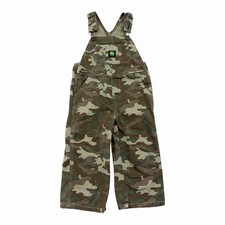 John Deere Overalls Kids Size 3T Military Camo Bib Pants Cotton Hunting Outdoors