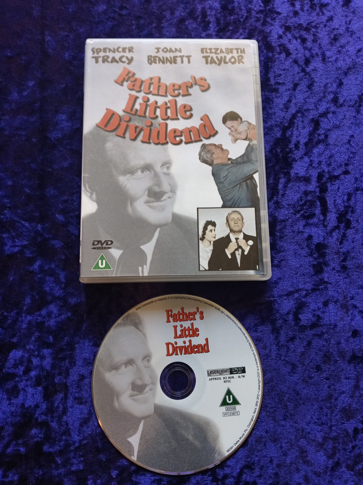 DVD  FATHER'S LITTLE DIVIDEND SPENCER TRACY ELIZABETH TAYLOR JOAN BENNETT R2