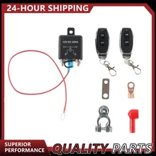 Wireless Dual Remote Car Battery Disconnect Relay Master Kill 12V Cut-off Switch