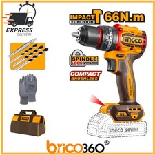 INGCO TRAPANO A PERCUSSIONE BRUSHLESS 66nm 20V IN BORSA CIDLI206681