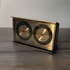 Springfield Desktop Weather Station Thermometer Humidity Hygrometer VTG MCM 1960