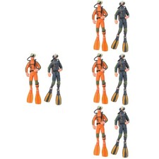 4 PCS Scuba Diver Figures Fish Tank Ornaments Aquarium Jewel Toys