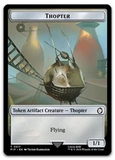 Thopter // Treasure (0018) Double-Sided Token #17 // 18 NM Fallout PIP Magic MTG