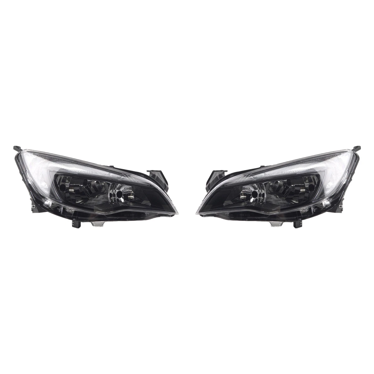 Fari Alogeni Johns Per Opel Astra G (1998-2004) - Cornice Nera, Vetro Trasparente, Con Predisposizione Regolazione Elettrica - Set L+R