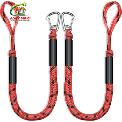 ONOSHIP 4 Feet Premium Boat Bungee Dock Lines Jet Ski Accessories 4 Feet, Red