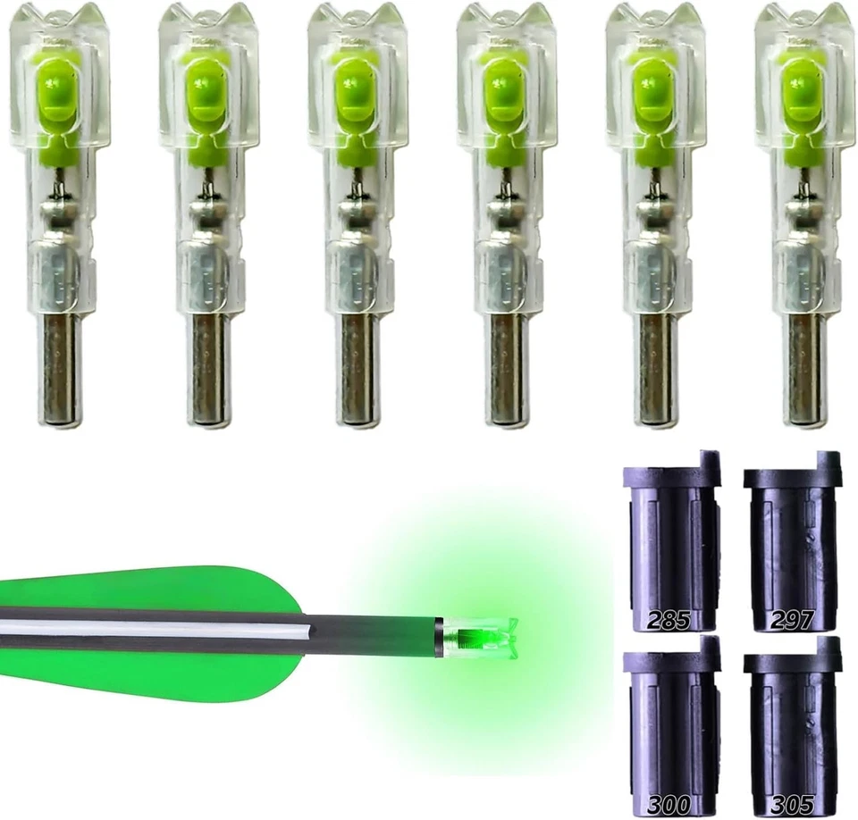 Crossbow Lighted Nocks for Bolts LED Compatibility 6 Pack - Image 3 of 4