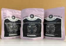 3PCK Vital Source Nutrition Premium Feminine Balance Gummies 180 Gummies - 02/27
