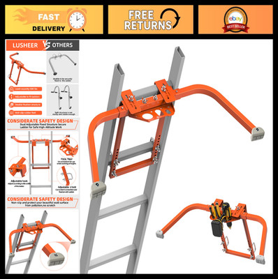 Heavy Duty Ladder Stabilizer for Roof & Gutter - Anti-Slip Rubber Feet, Wall Acc
