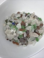 50 Mini Pieces Of Surf Tumbled Sea Glass Chesapeake Bay Various Colors