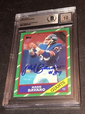 BECKETT 10 GEM MINT AUTO MARK BAVARO SIGNED 1986 TOPPS ROOKIE CARD RC GIANTS 239. rookie card picture