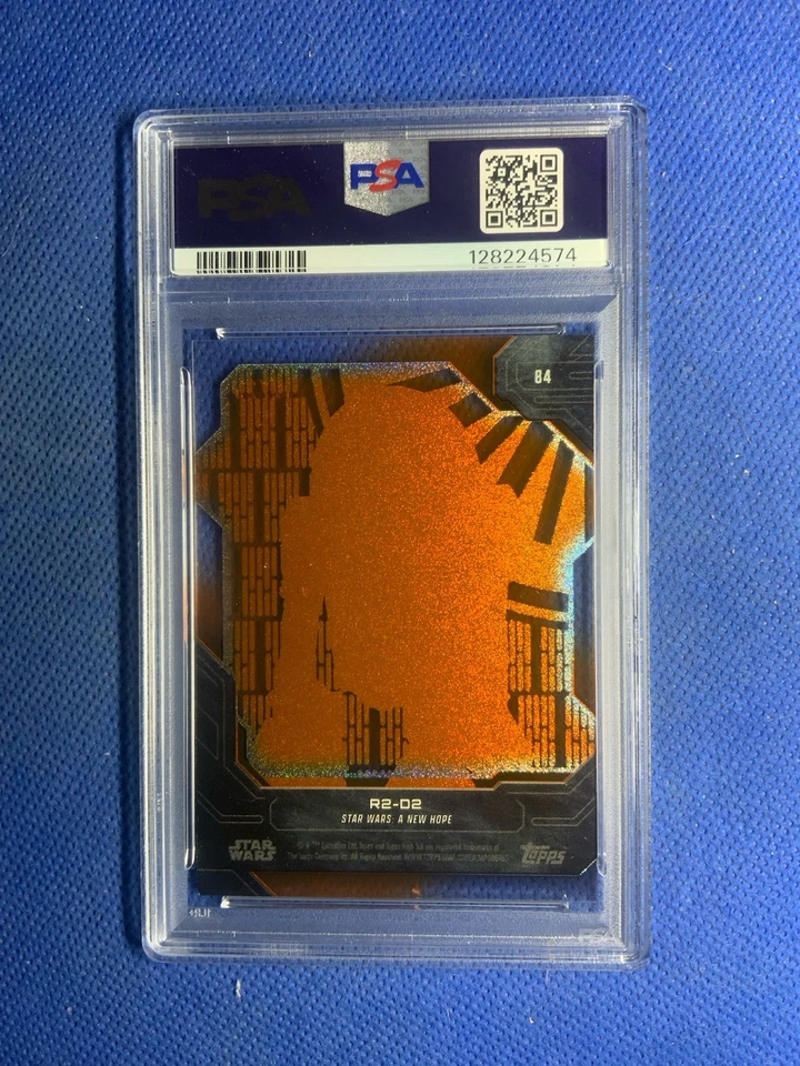 2024 Topps Star Wars High Tek #84 R2-D2 -ORANGE Diffractor #/25 Psa 9 - Image 2 of 2