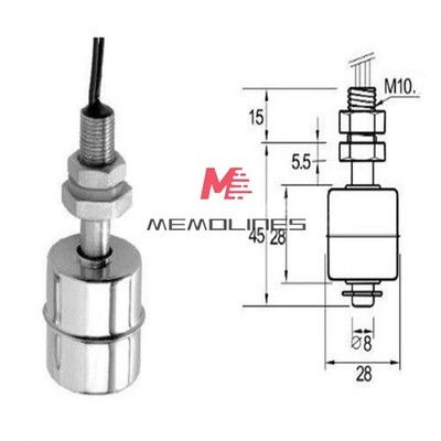 MINI Indicator Vertical Water Level Sensor Float Switch 45mm Stainless Steel #mj