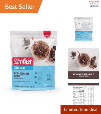 Delicious Chocolate Royale Meal Replacement   52 Servings for Digestive Support