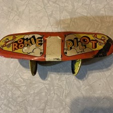 Marx Rookie Pilot Airplane Vintage Wind Up Tin Litho Toy Parts and Repair