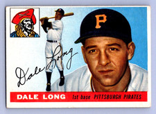 1955 Topps #127 Dale Long Rookie Pittsburgh Pirates Vintage Baseball Card VG-EX. rookie card picture