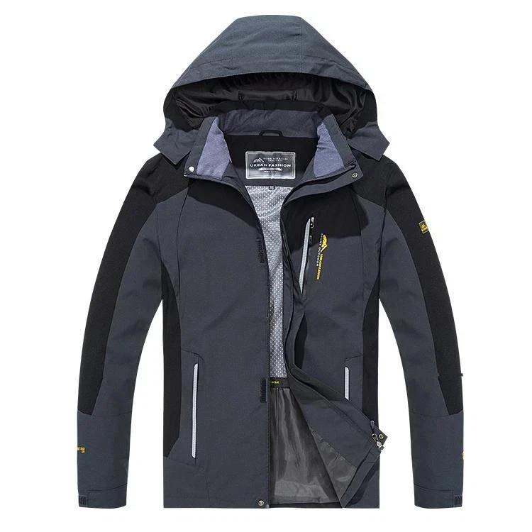 Men's Waterproof Hiking Jacket Large Size Windproof Windbreaker Camping Hunting