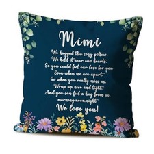 Mimi Throw Pillow Covers,Heartwarming Gifts for Mimi Grandma,Floral Mimi-03