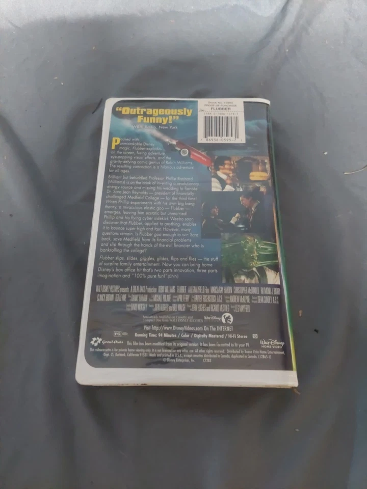 Disney's Flubber VHS 1998 Clamshell Robin Williams  Foto 2 de 3