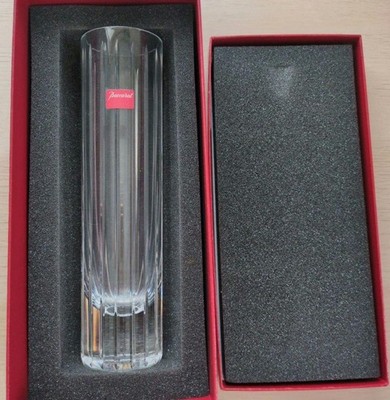 Baccarat Harmonie vertikal geschliffene Kristall Blumenvase Frankreich mit...