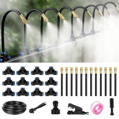 39FT Garden Mister System, Automatic Garden Watering System with 360-degree Bend