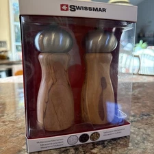 Swissmar Salt and Pepper Mill Set with Adjustable Ceramic Grinder