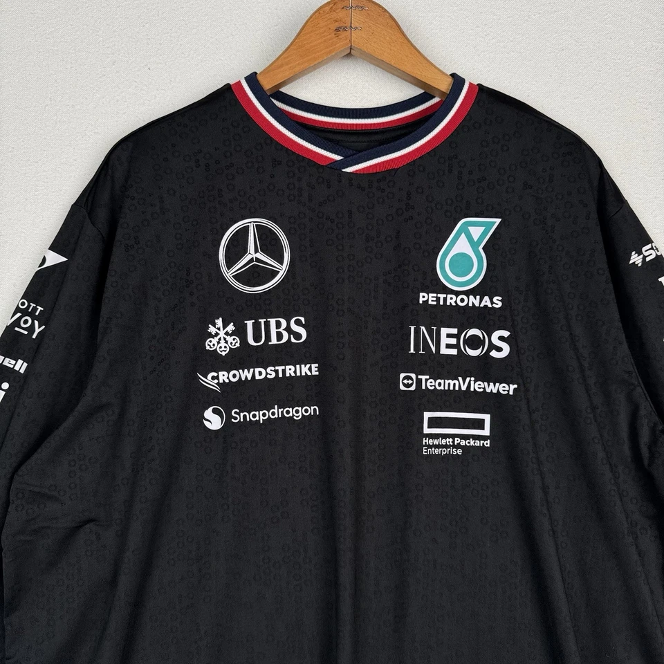 官方 2024 梅赛德斯 AMG Petronas F1 车队套件 T 恤男式 XXL Tommy Hilfiger — 第 2/4 张图片