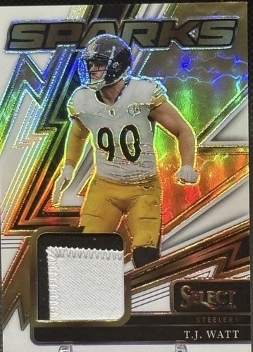 2025 Panini Select Football White T.J. Watt #SPK-TWT