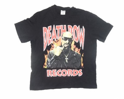 Bershka Herren T-Shirt schwarz Death Row Records Grafik Gr. L
