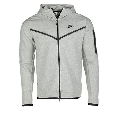Nike Tech Full Zip Sweatshirt Grey Heather/Black S - NEU