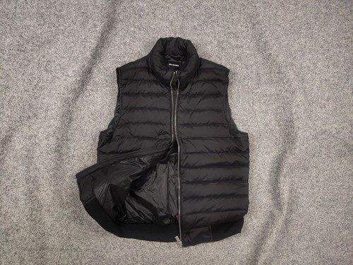 The Kooples Design minimalist Men's black quilted vest Zip Jacket