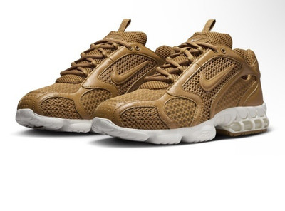 Nike Air Zoom Spiridon Cage 2 Men s Low Top Lace-Up Mesh Wheat/White HQ3552-799